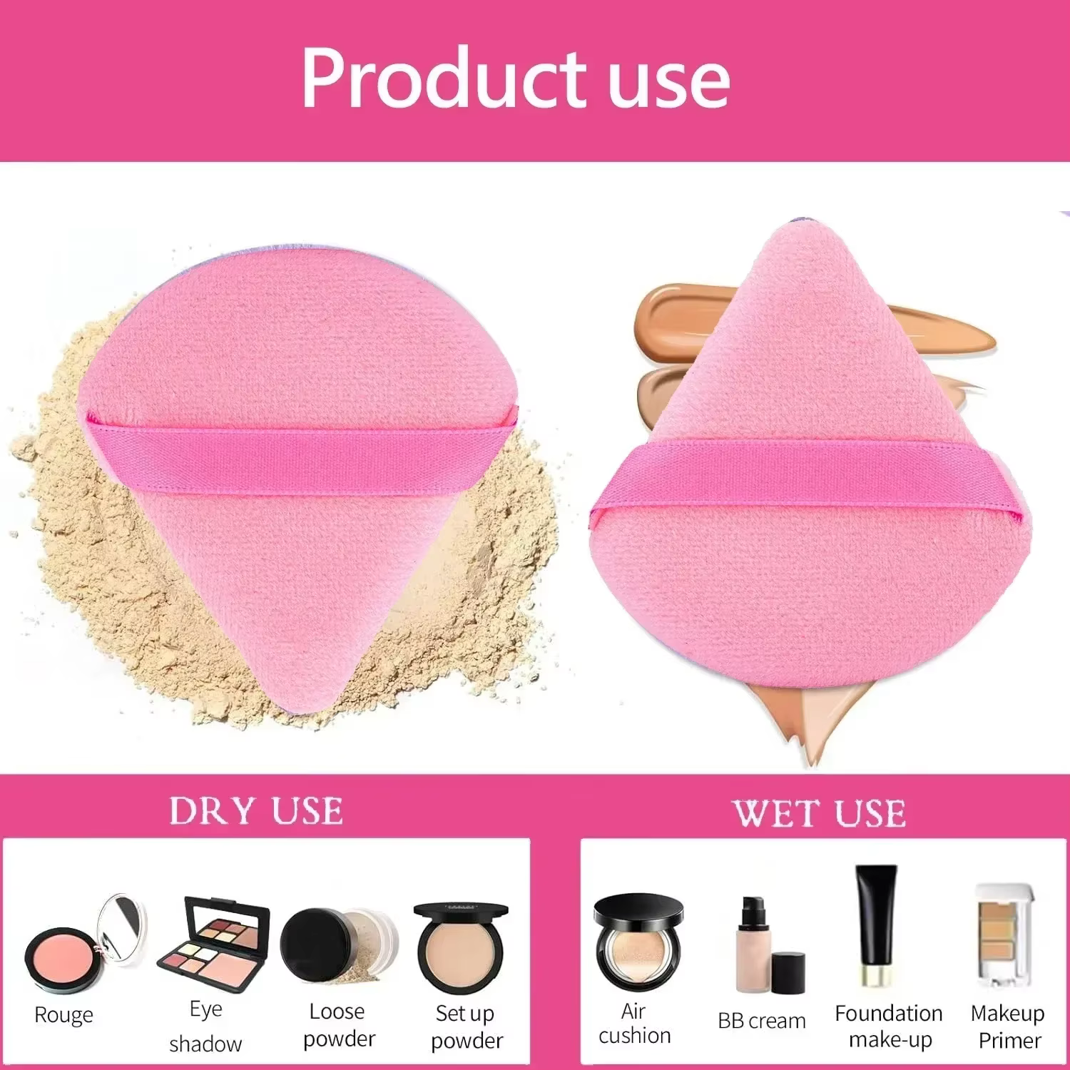 Ensemble de pinceaux de maquillage professionnels, avec accessoires pour la peau combinée, avec des