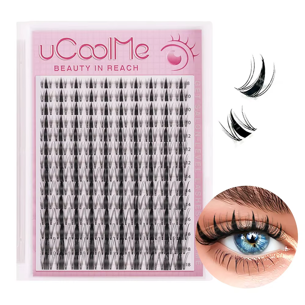 Extensions de cils uCoolMe Lashes Fairy Manga, 140 pièces, longue durée, imperméables, faciles à pos