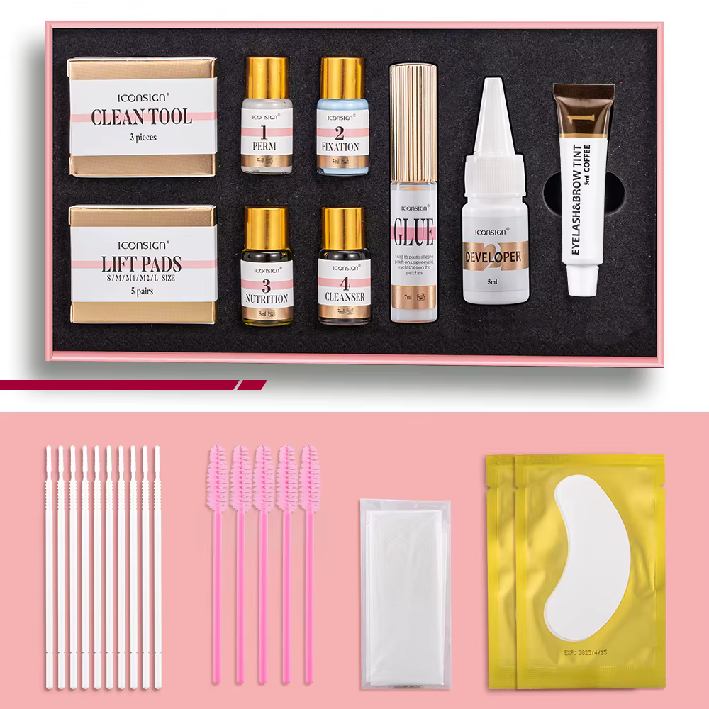 ICONSIGN-Kit professionnel de lifting et de teinte des cils, outils de maquillage pour les yeux, liv