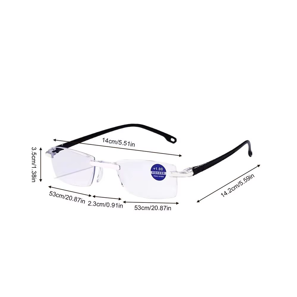 Lunettes Clarity Blue transparentes anti-reflets, lunettes Clarity Blue à mise au point automatique