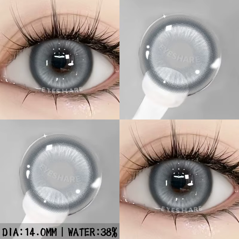 EYESHARE-Lentilles de Contact Colorées pour les Yeux, Bleu, Violet, Cosplay, Annuel, Rose, Rouge, 1