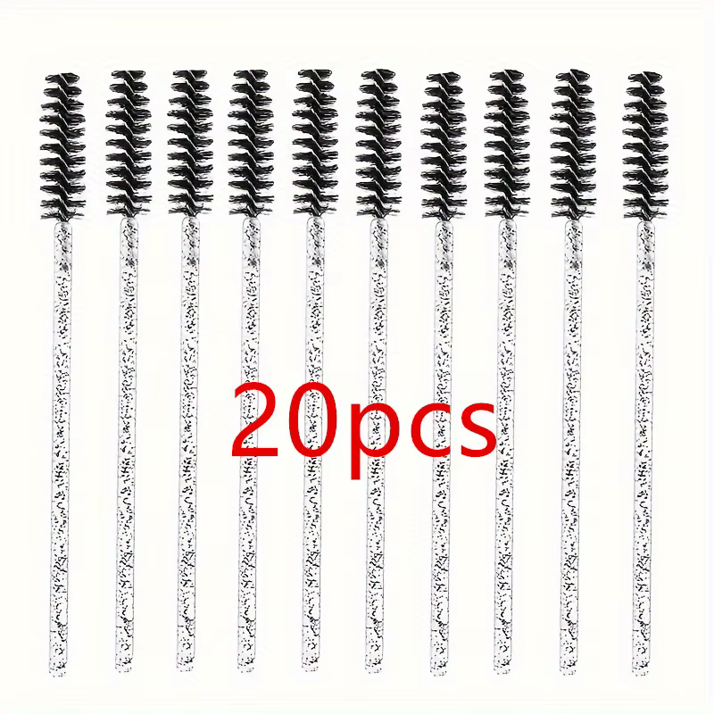 Ensemble de 20 pinceaux pour cils et sourcils – Non résistant à l'eau, formule sans ammoniaque, appl