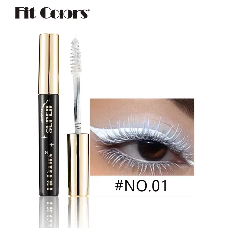 Mascara de couleur 14 couleurs, boucles épaisses, imperméable, sans bavures, maquillage de scène, na