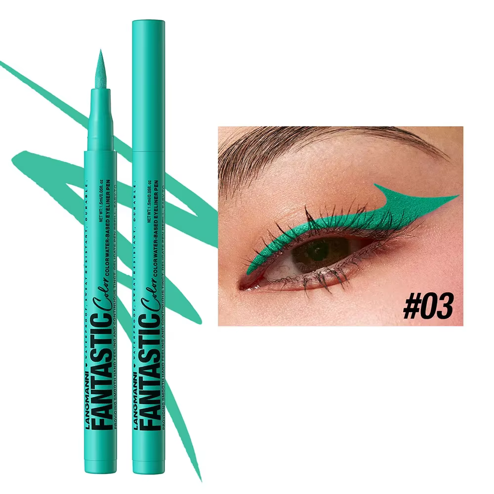 Crayon Eyeliner Liquide Blanc Mat 6 Couleurs Violet Foncé Rouge Maquillage Yeux Séchage Rapide Imper
