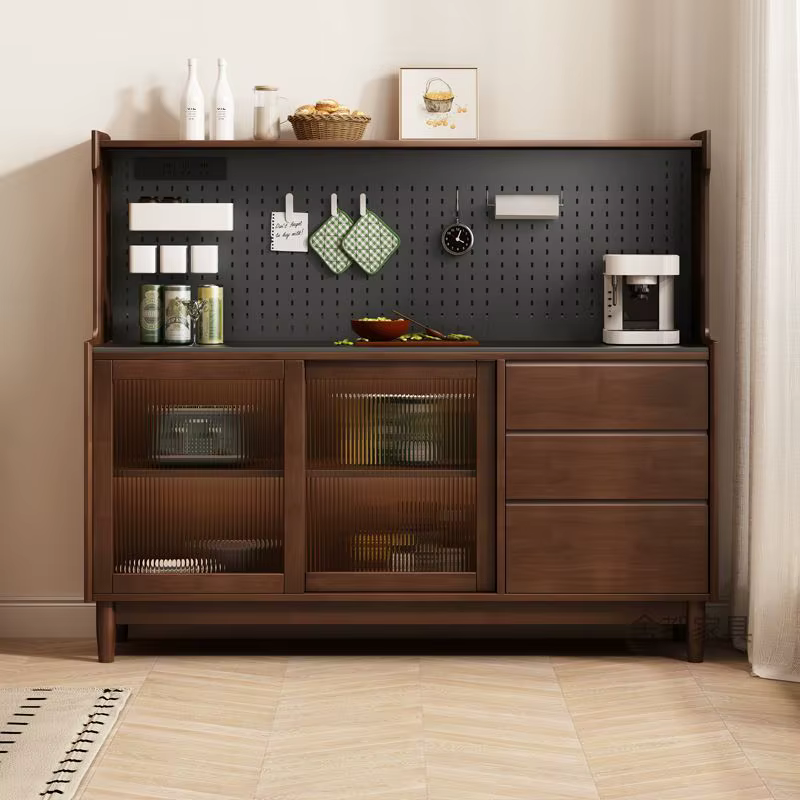 Armoire latérale de salle à manger en bois massif, moderne et simple, intégrée, pour salon, thé, cui