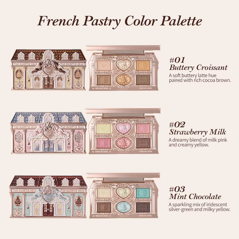 [NOUVEAU] Palette de maquillage 6 couleurs Flower Knows The Sweetie Bear Collection