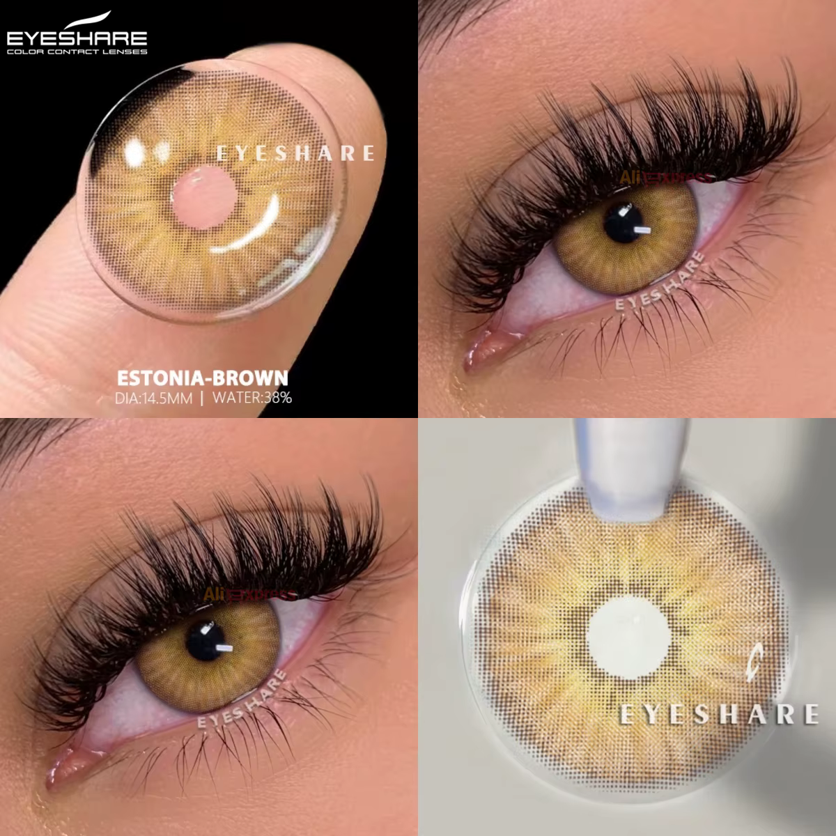 EYESHARE 1 paire de lentilles de Contact de couleur pour les yeux lentilles de couleur naturelle élè