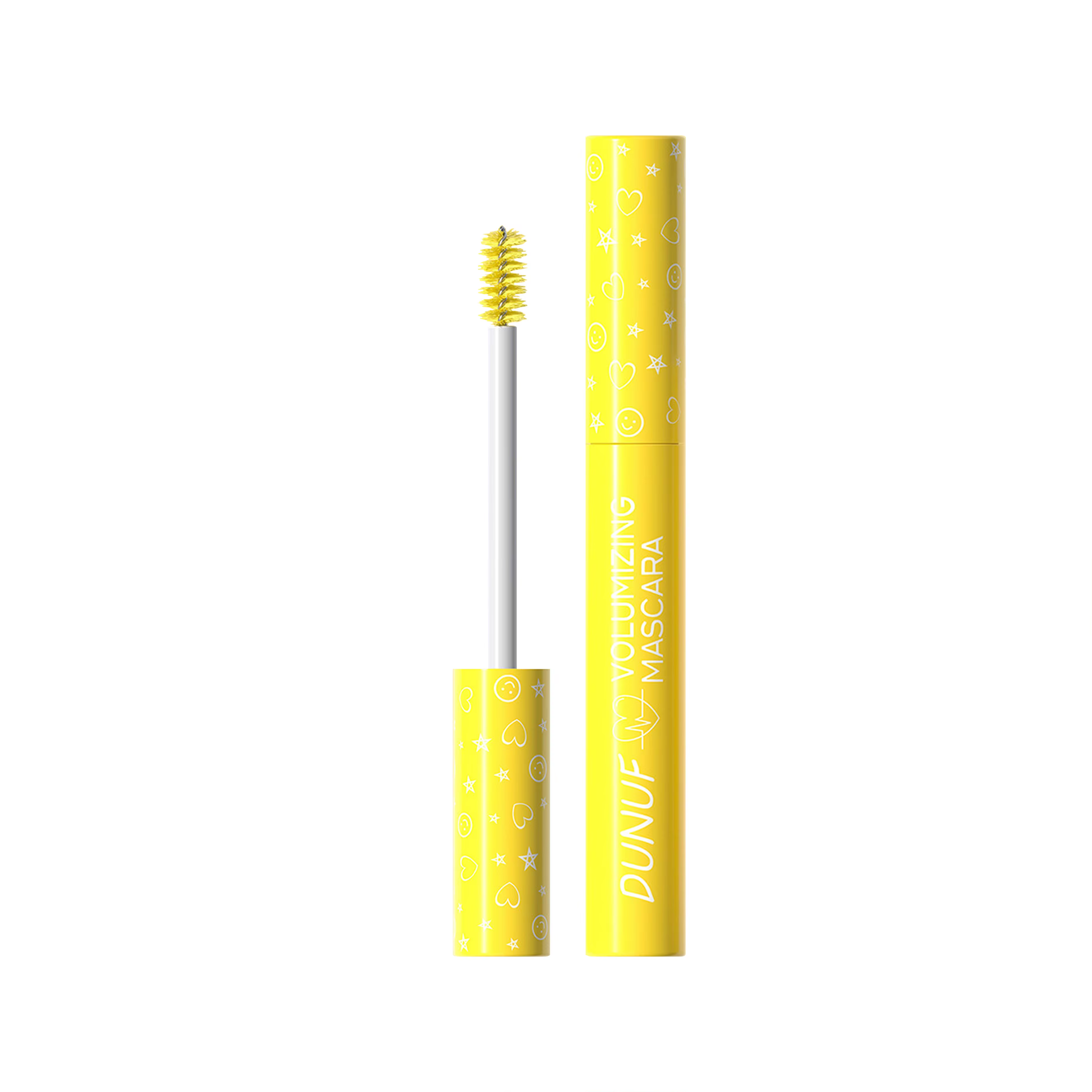 Mascara bouclé mince jaune, Mascara de couleur imperméable pas facile à tacher, tête de brosse Fine