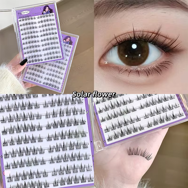 Faux cils Gege "Bear Non Glue": Sunflower, Trilogy Big Eye, naturels, sans colle, faciles à poser