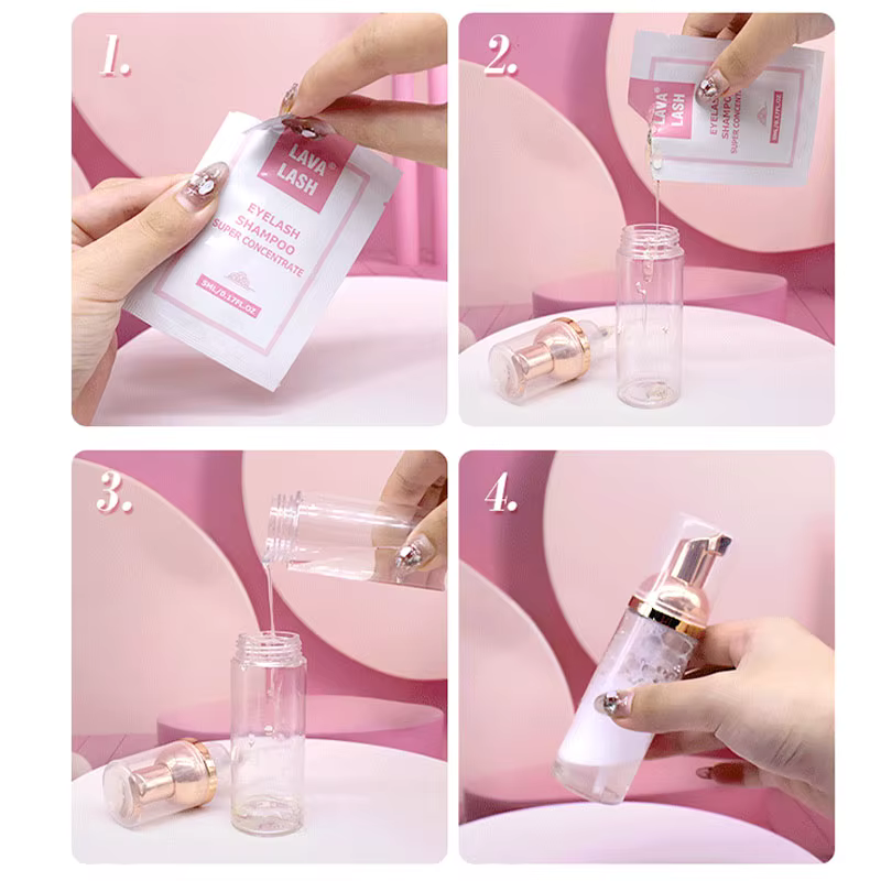 10 pièces lave cils Super concentré Mousse cils shampooing nettoyage doux greffage Mousse Extension