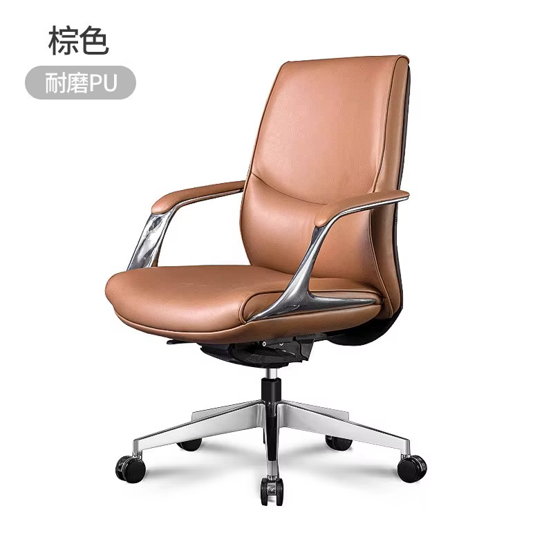 Chaise de bureau ergonomique à dossier haut, avec coussin et roulettes, pour adultes, confortable et