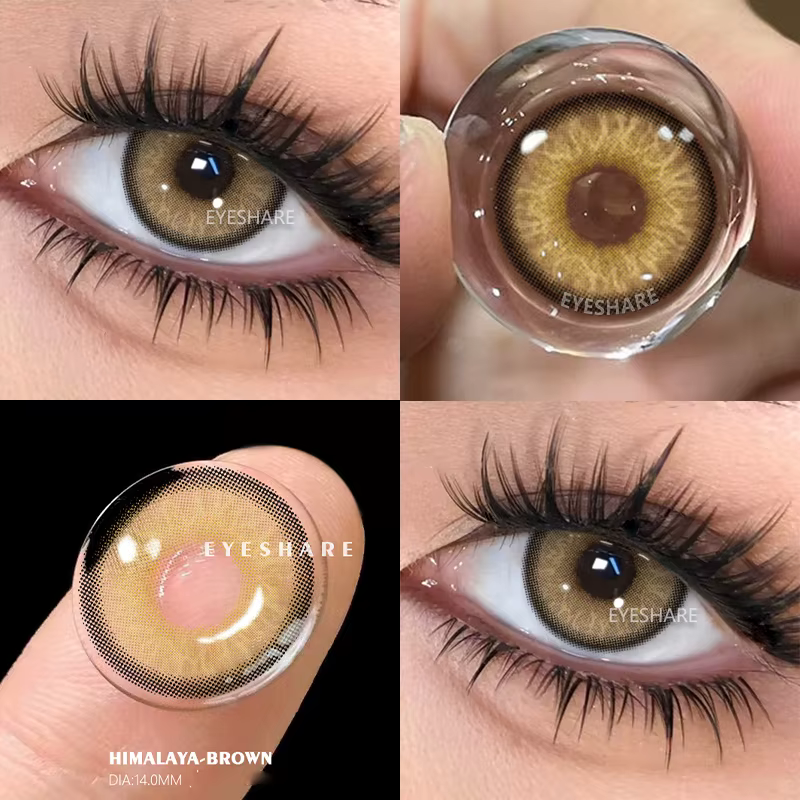 EYESHARE 1 paire de lentilles de Contact colorées pour les yeux lentilles de Contact marron naturel 