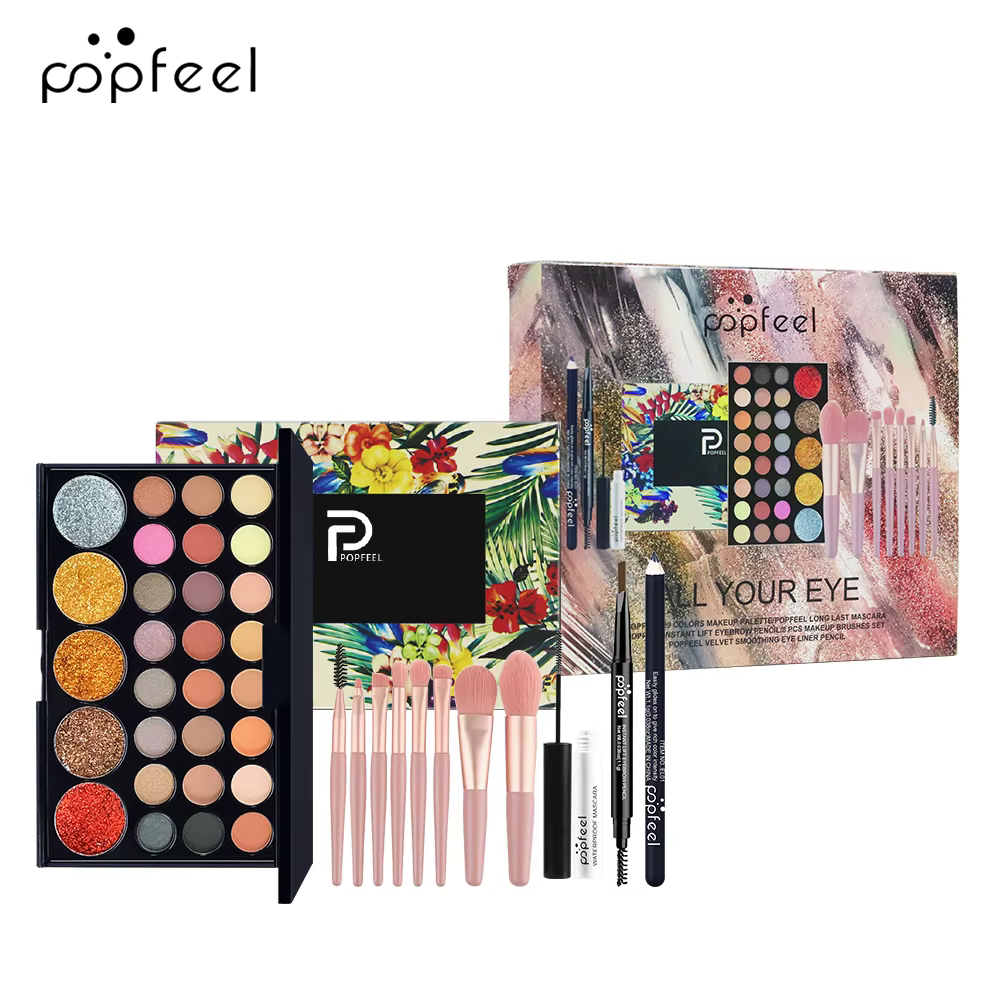 Kit de maquillage pour les yeux POPFEEL, comprenant une palette de fards à paupières de 40 couleurs 