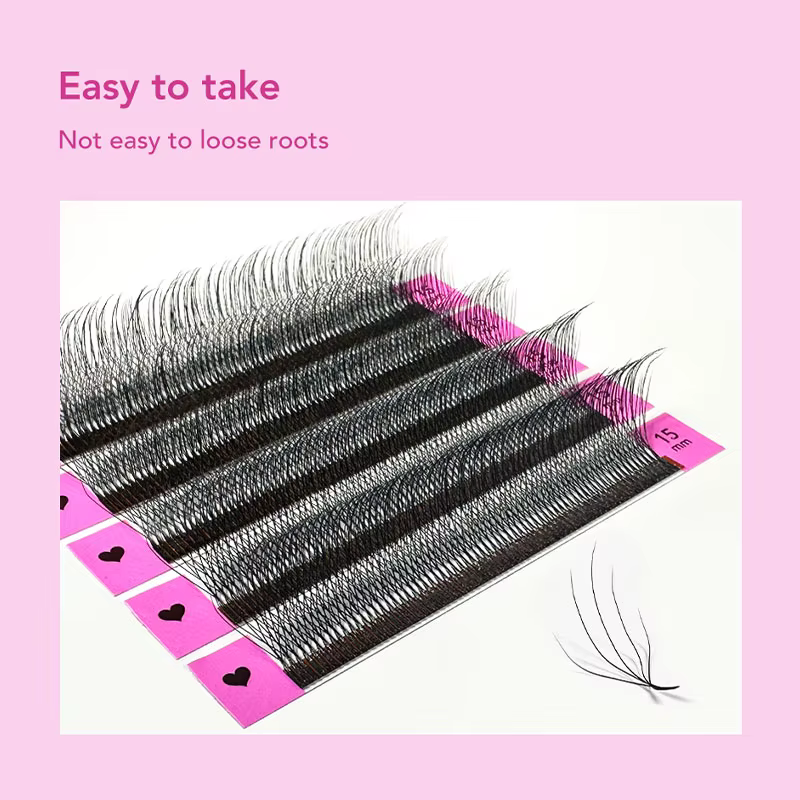 DIYDAY nouveau Style 5D W forme Extensions de cils différentes longueurs 5D en forme de W faux cils
