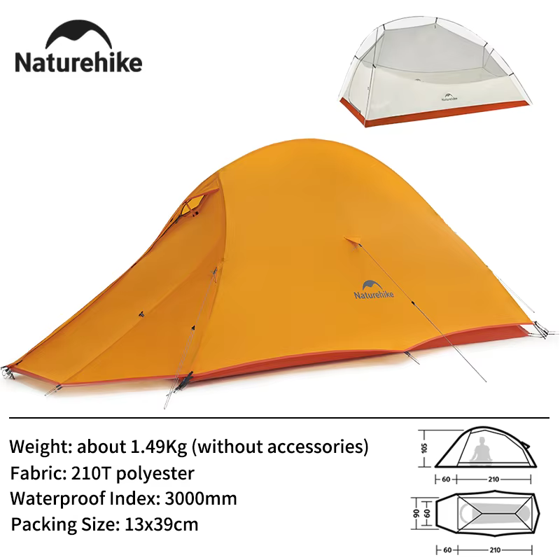 Naturehike – tente ultralégère à Base de nuage, imperméable, grand Foyer, abri, voyage, Portable pou