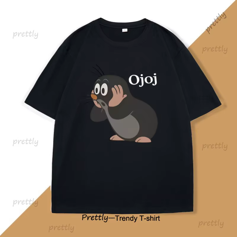 Drôle pingouin Ojoj graphique t-shirts hommes femmes mignon Animale imprimé t-shirt casual col rond