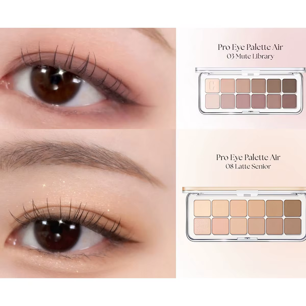 Palette de fards à paupières CLIO Pro Eye Air, poudre fine et lisse, fini mat et scintillant, hautem