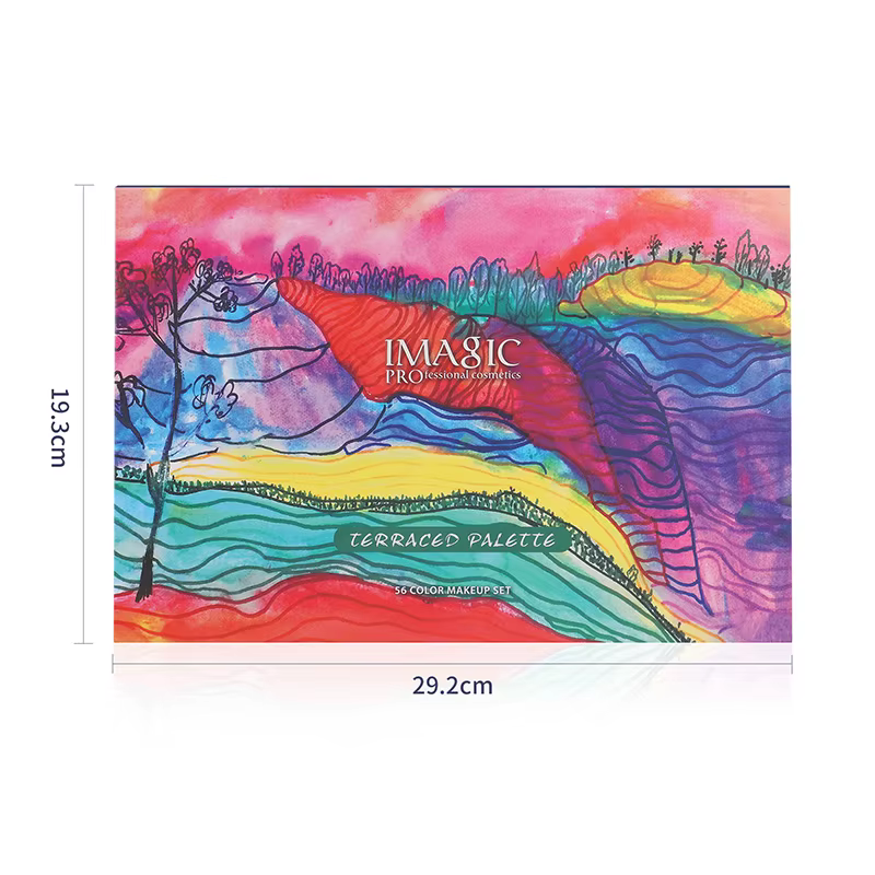 Tenstein GIC-Palette de fards à barrage 4 en 1, 56 documents, fard à barrage, surbrillance, contour,