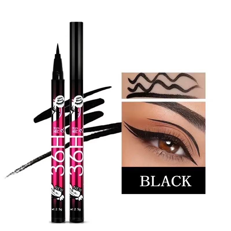 Stylo Eyeliner liquide noir lisse, longue durée, imperméable, pas facile à tacher, pointe de stylo U
