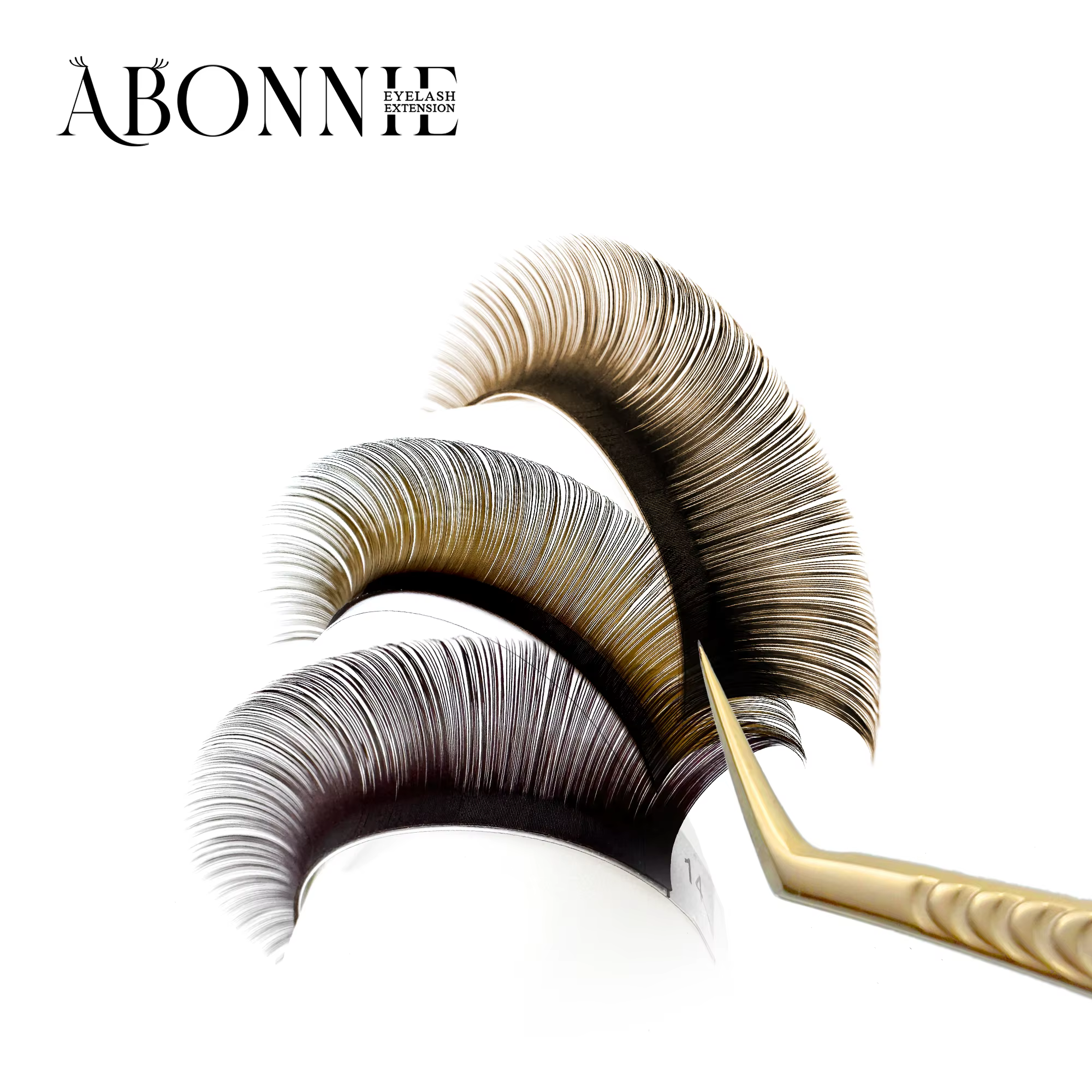 ABONNIE C CC D Curl Extensions de cils marron naturel cachemire doux classique brun foncé Extensions