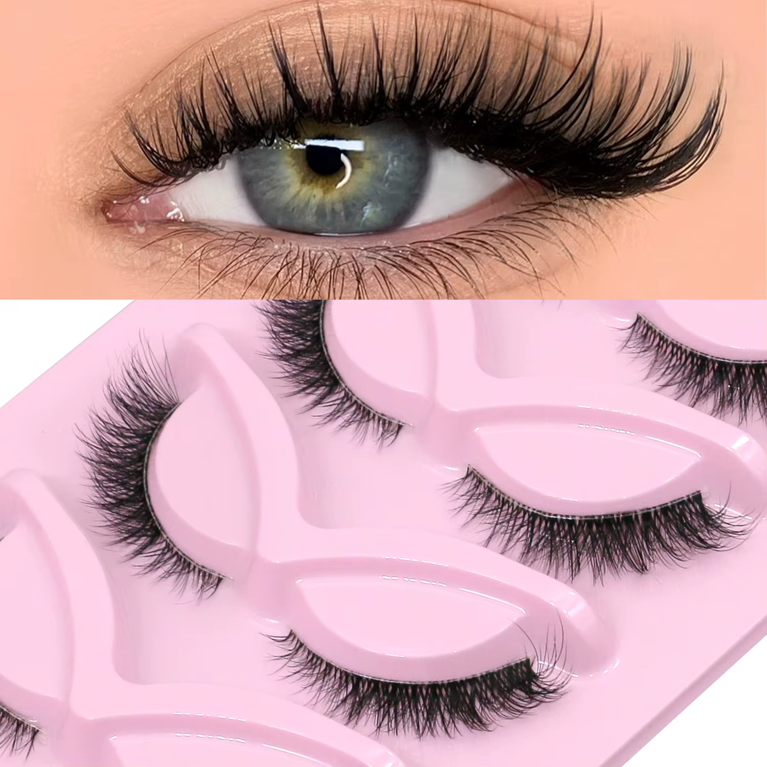 VELTRINAY Faux Cils Effet Œil de Renard – Pack de 7 Paires – Aspect Naturel, Volumineux et Délicats