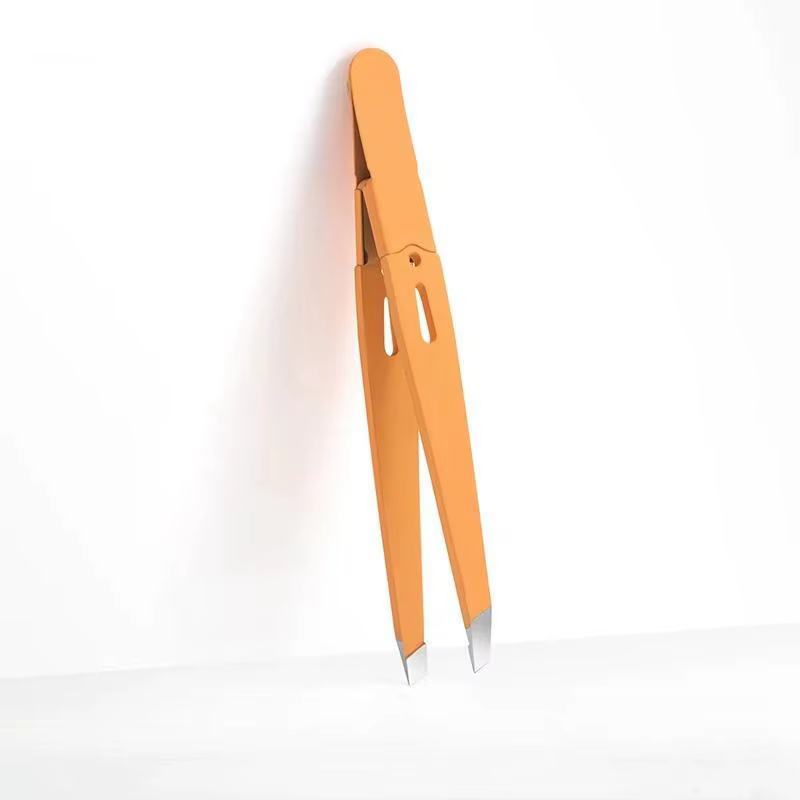 Pince à sourcils colorée, extracteur de poils fins, en acier inoxydable, pinces à sourcils inclinées