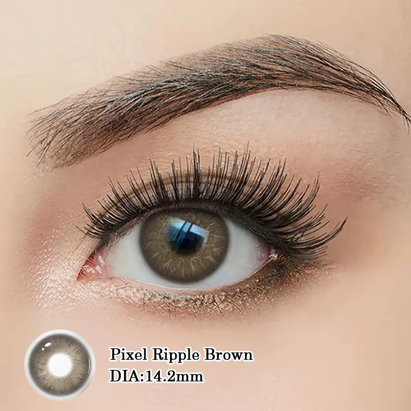 Lentilles de contact annuelles DUOXIU vertes irisées, 1 paire, lentilles circulaires naturelles pour