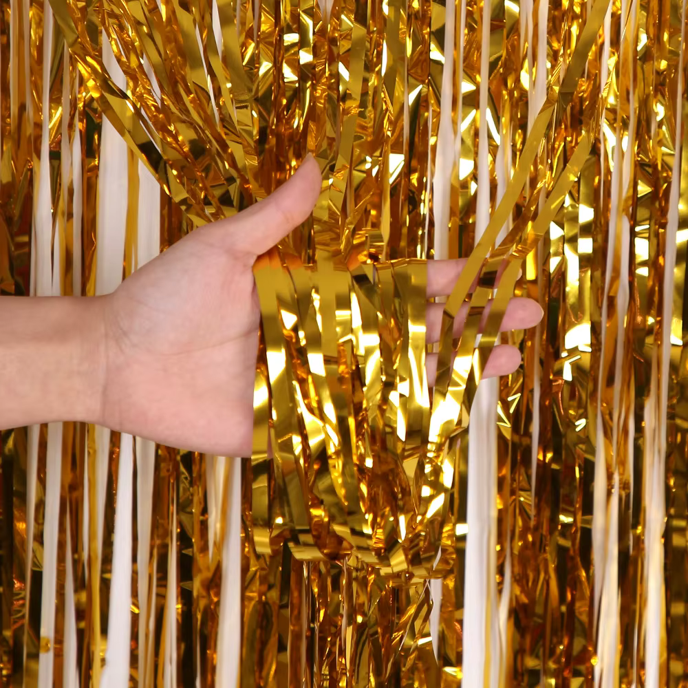 Rideau mural à franges en aluminium, 2/3M, décoration de fête de mariage, à paillettes, pour enterre