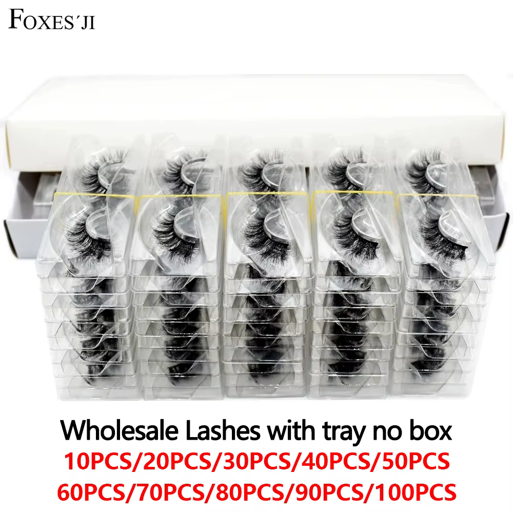 FOXESJI-Faux-cils en Vison Doux et Naturels, Vente en Gros, pour les Affaires