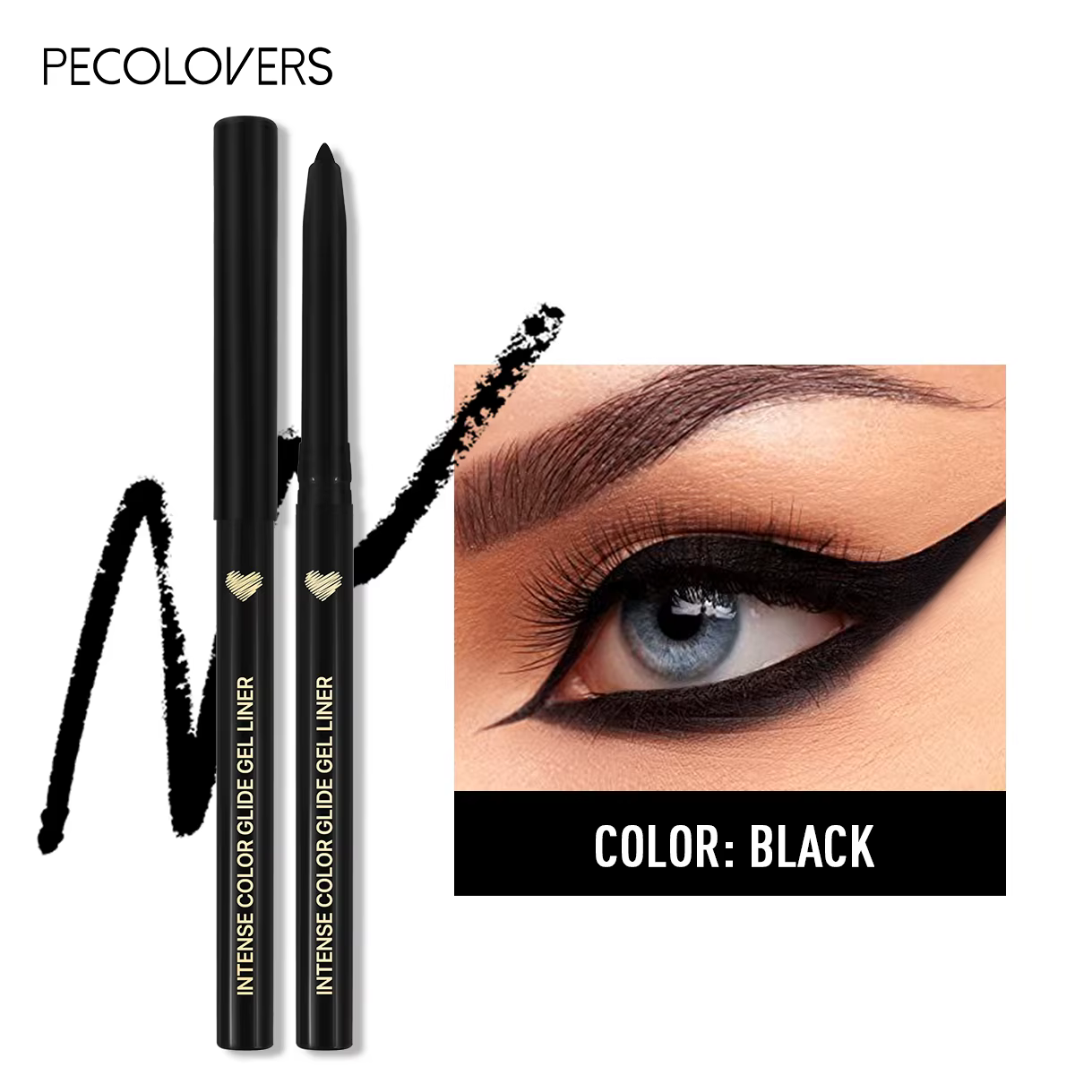 Crayon pour les yeux noir 1 pièce, naturel pour agrandir vos yeux, longue durée, crée un eye-liner p