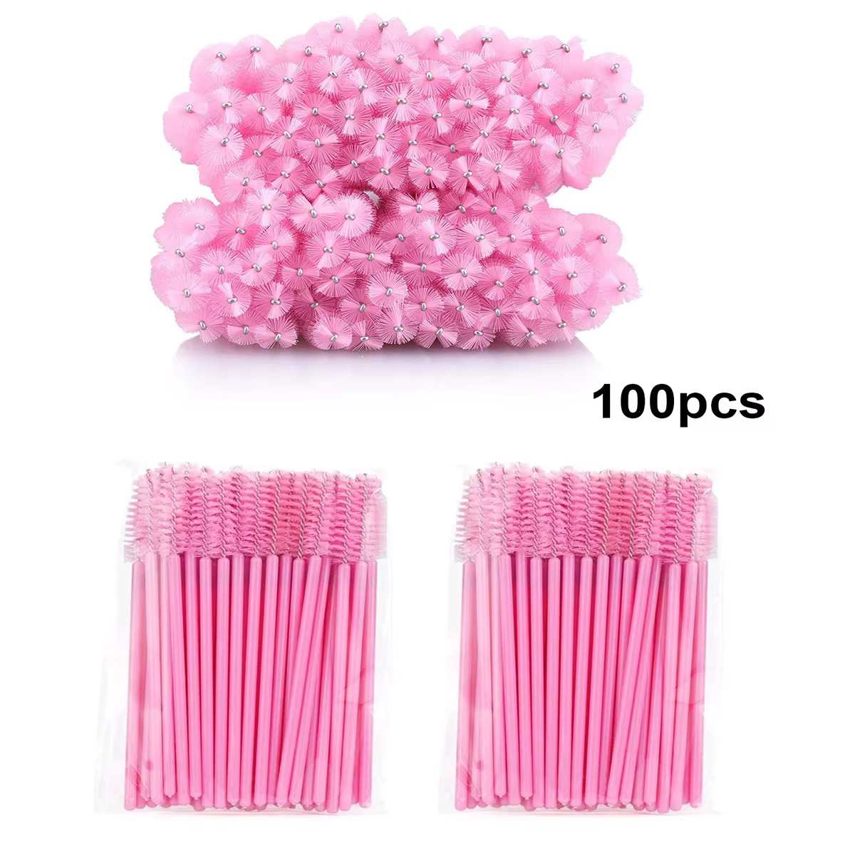 100 pièces pour Extension de cils maquillage brosses à cils jetables Spoolies Micro cils Mascara bag