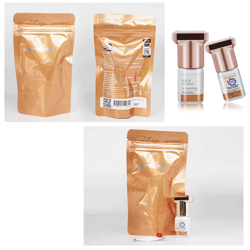 Colle Rose ciel pour Extensions de cils 1S, 10 bouteilles, séchage rapide, colle originale coréenne