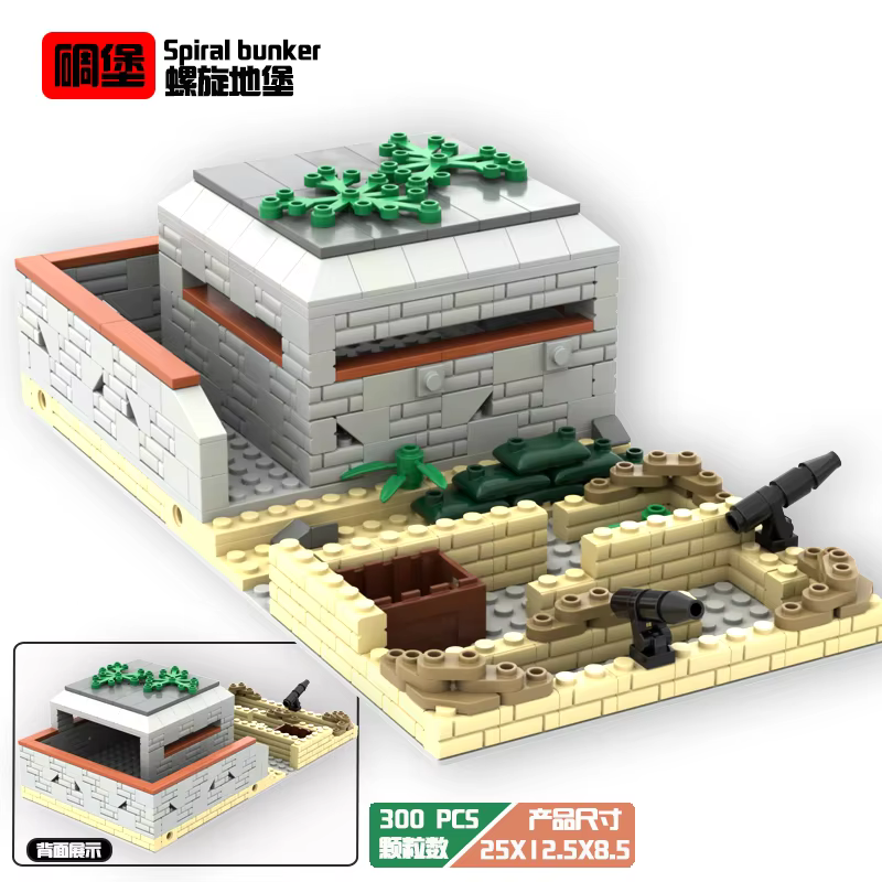 Blocs de construction de la base de canon des soldats militaires de la Seconde Guerre mondiale (WW2)
