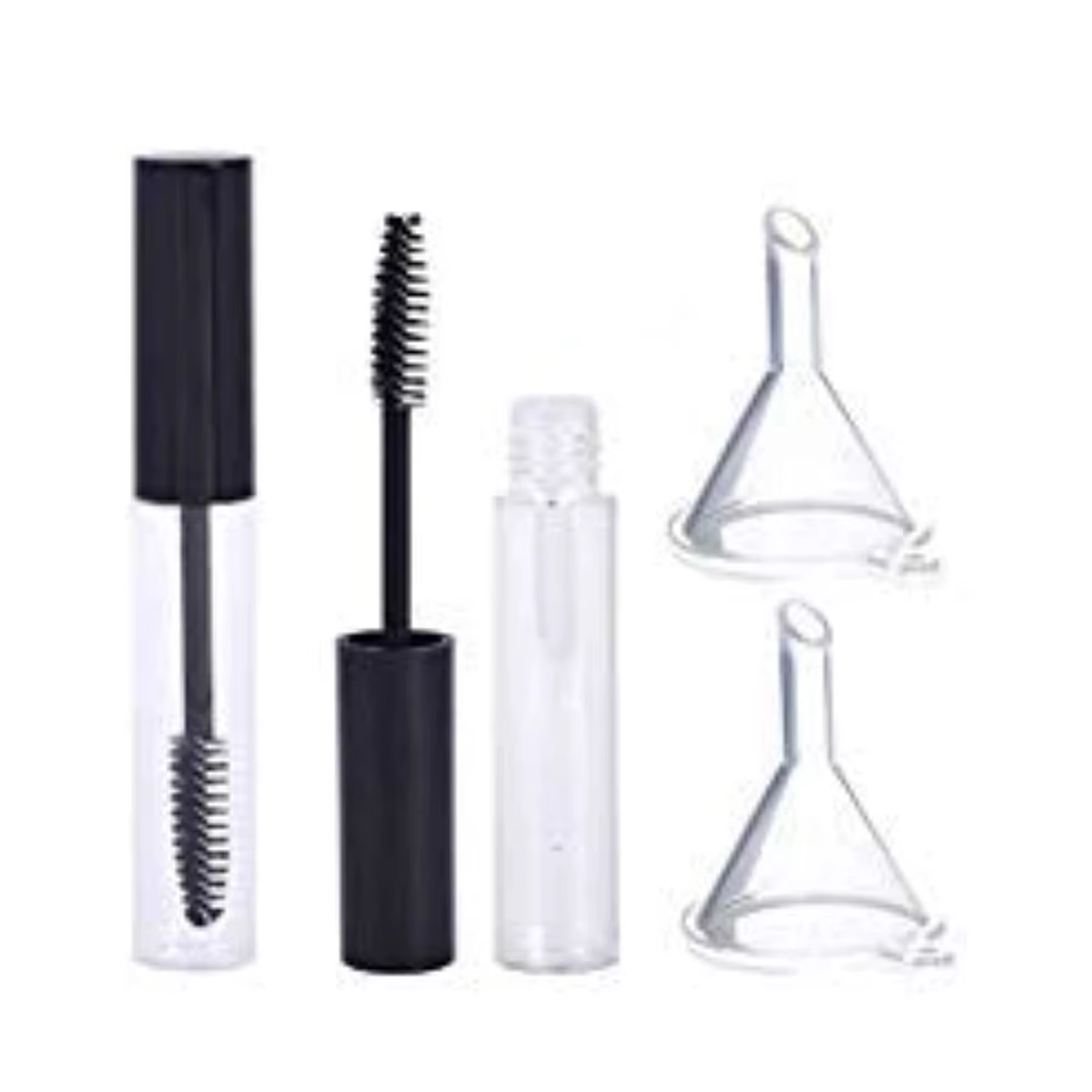 Tube de Mascara vide avec baguette à cils, bouteille de récipient de crème pour cils dorée avec ento