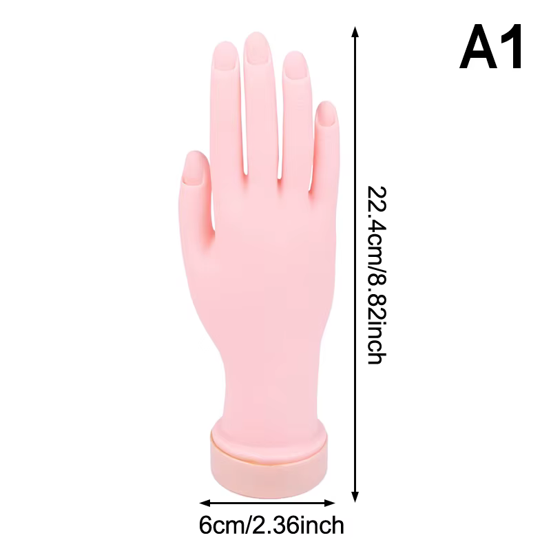 Main de pratique de formation en Nail Art, faux pied en Silicone pour affichage de formation en Nail