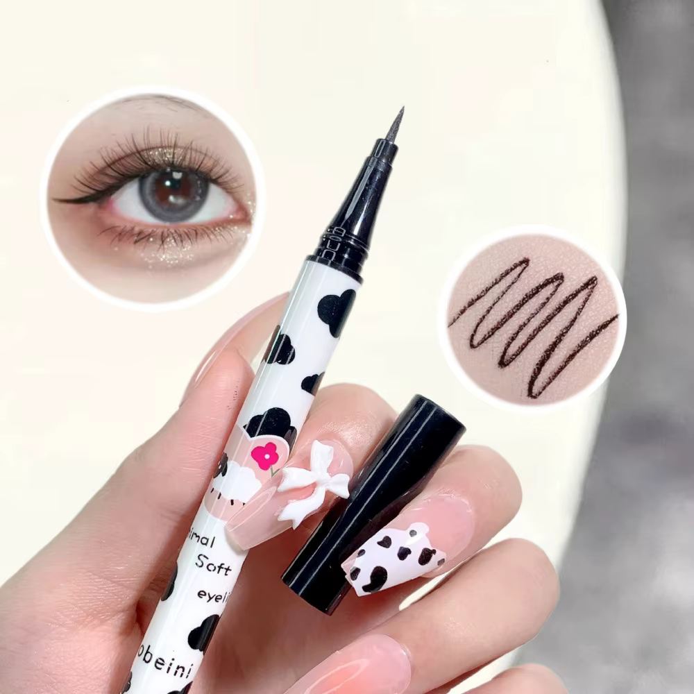 Stylo Eyeliner liquide marron couché, 3 couleurs, ver à soie, imperméable, grands yeux, maquillage l