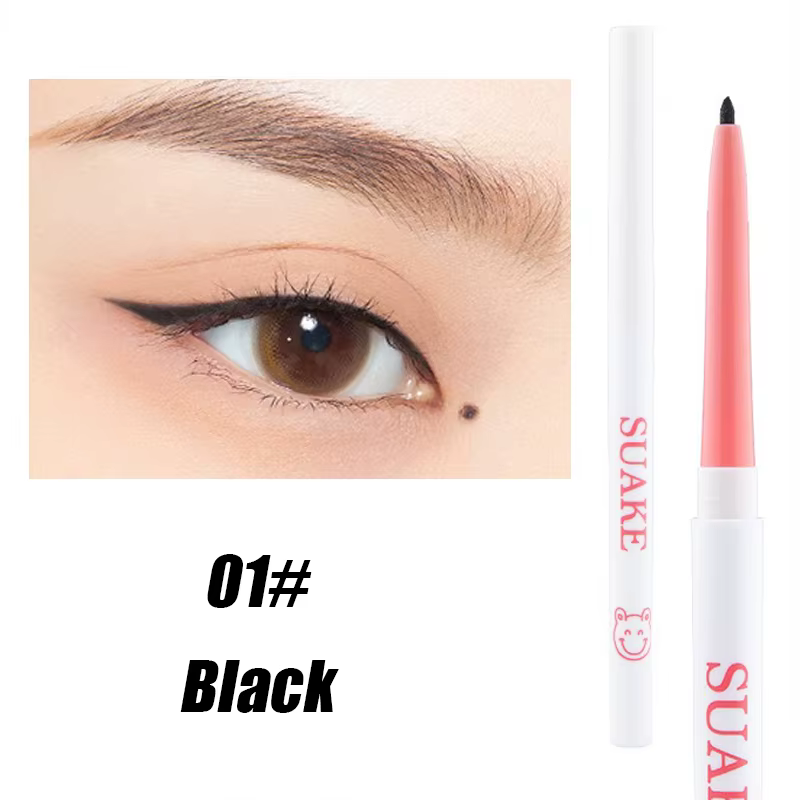 Crayon Eyeliner de beauté, stylo Gel imperméable, longue durée, ver à soie, noir et marron, pour déb