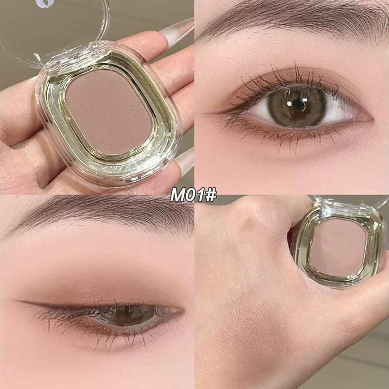 Palette de fards à paupières rose-brun multifonctionnelle, maquillage soyeux mat et scintillant, eye