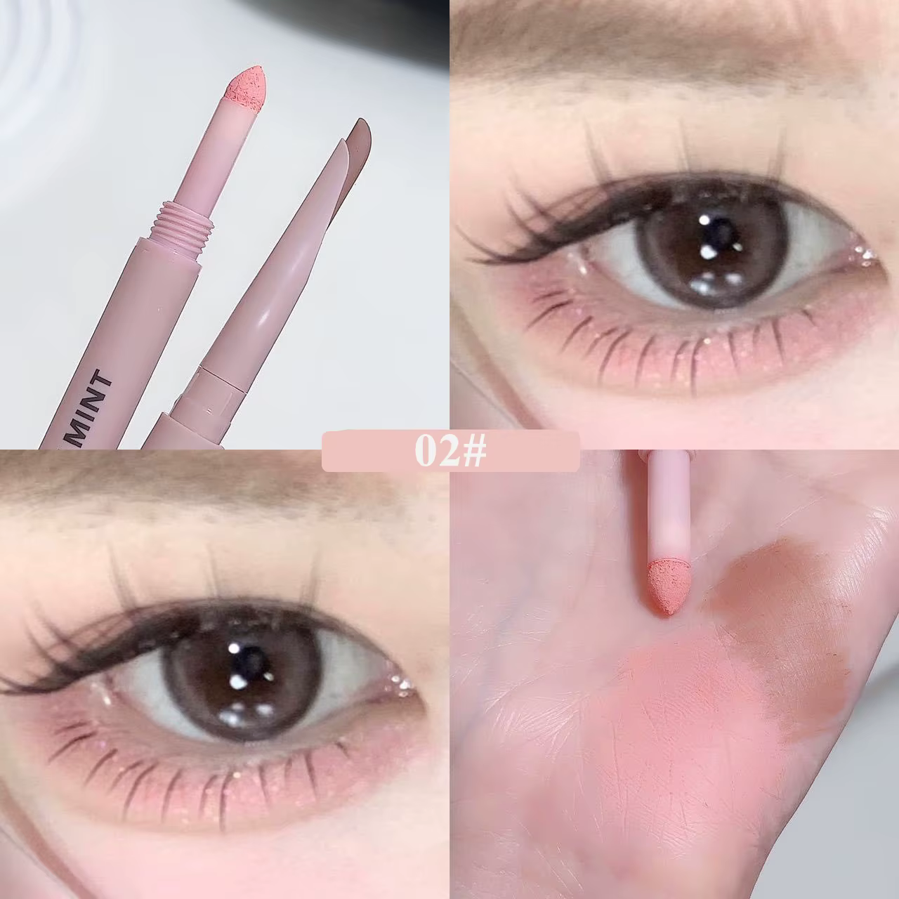 Sweetmint ménisque Double extrémité ver à soie Eyeliner ombre mettre en évidence naturellement éclai