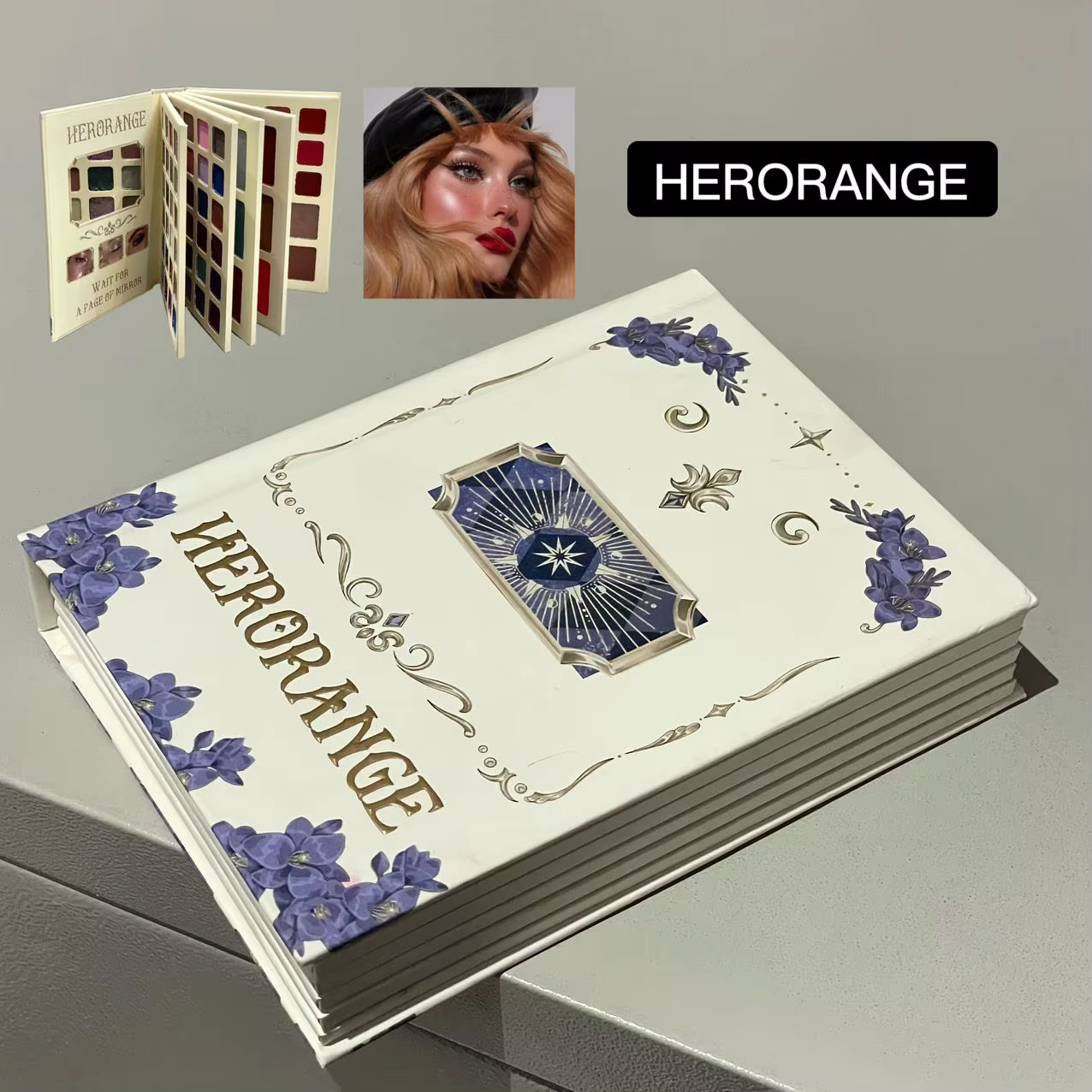 Palette de maquillage tout-en-un Herorange 78 couleurs, style livre, fards à paupières mats, scintil