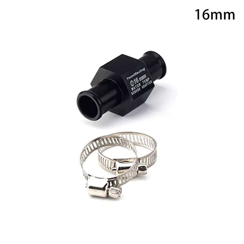Capteur de température d'eau noir pour radiateur, connecteur de tuyau de température d'eau 16MM 18MM