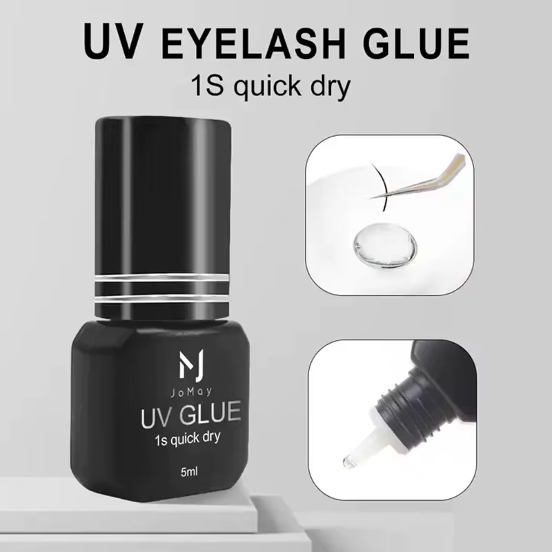 JOMAY 10 bouteilles 5ml colle UV pour cils séchage rapide en 1 seconde 75 jours colle durable pour c
