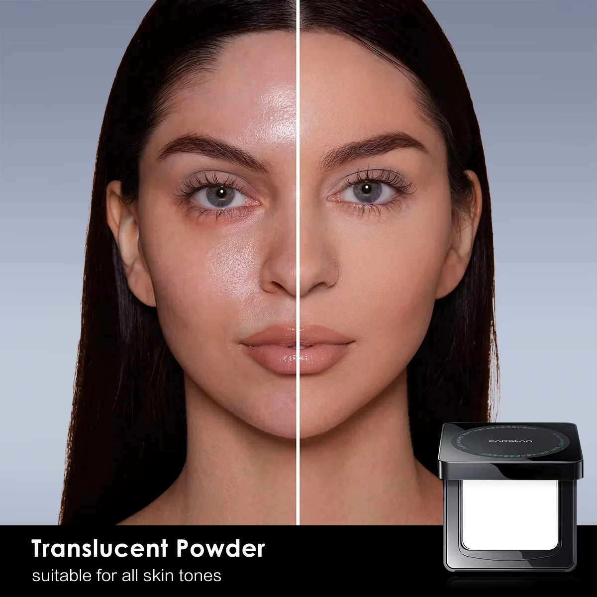 CARSLAN rester mat visage pressé poudre compacte 24H longue durée contrôle de l'huile translucide po