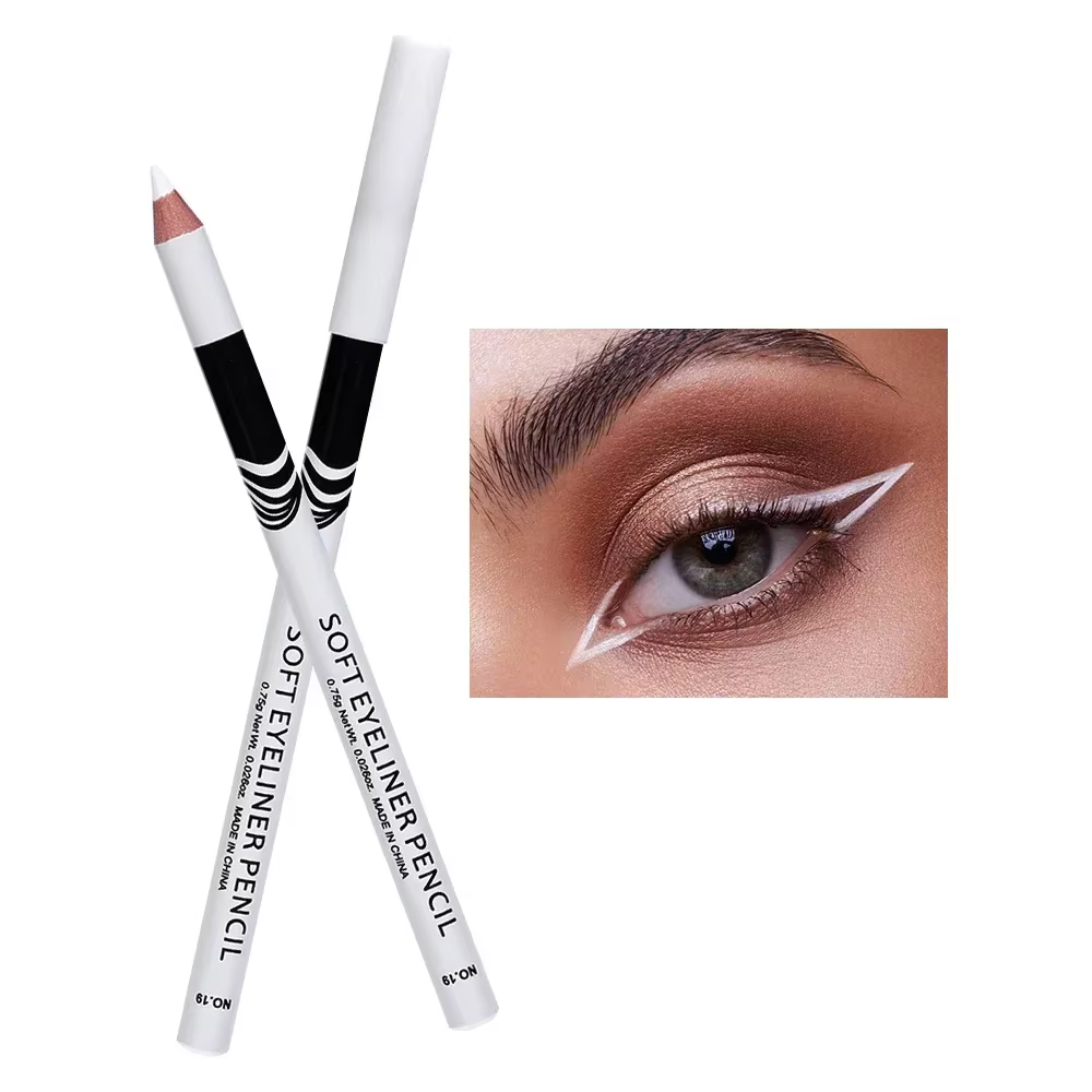 Crayon Eyeliner Coloré Waterproof, Pigment Coloré, Longue Durée, Noir et Blanc, Stylo Gel Eye Liner,
