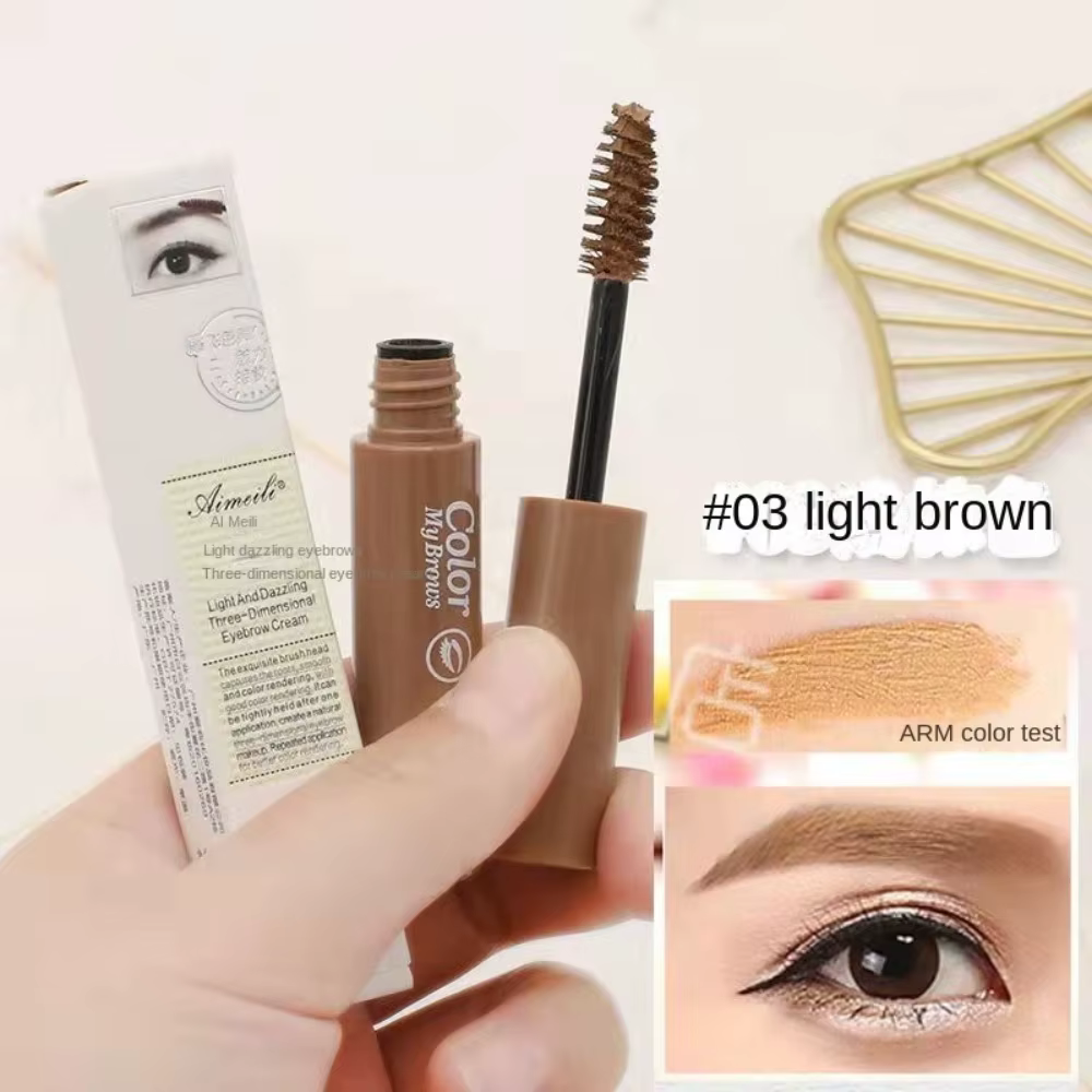 Crème à sourcils liquide marron, crayon à sourcils naturel longue durée, Mascara, peinture à séchage