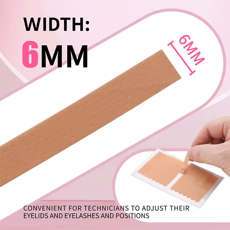 10 feuilles greffées faux cils levage paupière bande Non-tissé sourcil Protection bande Extension de