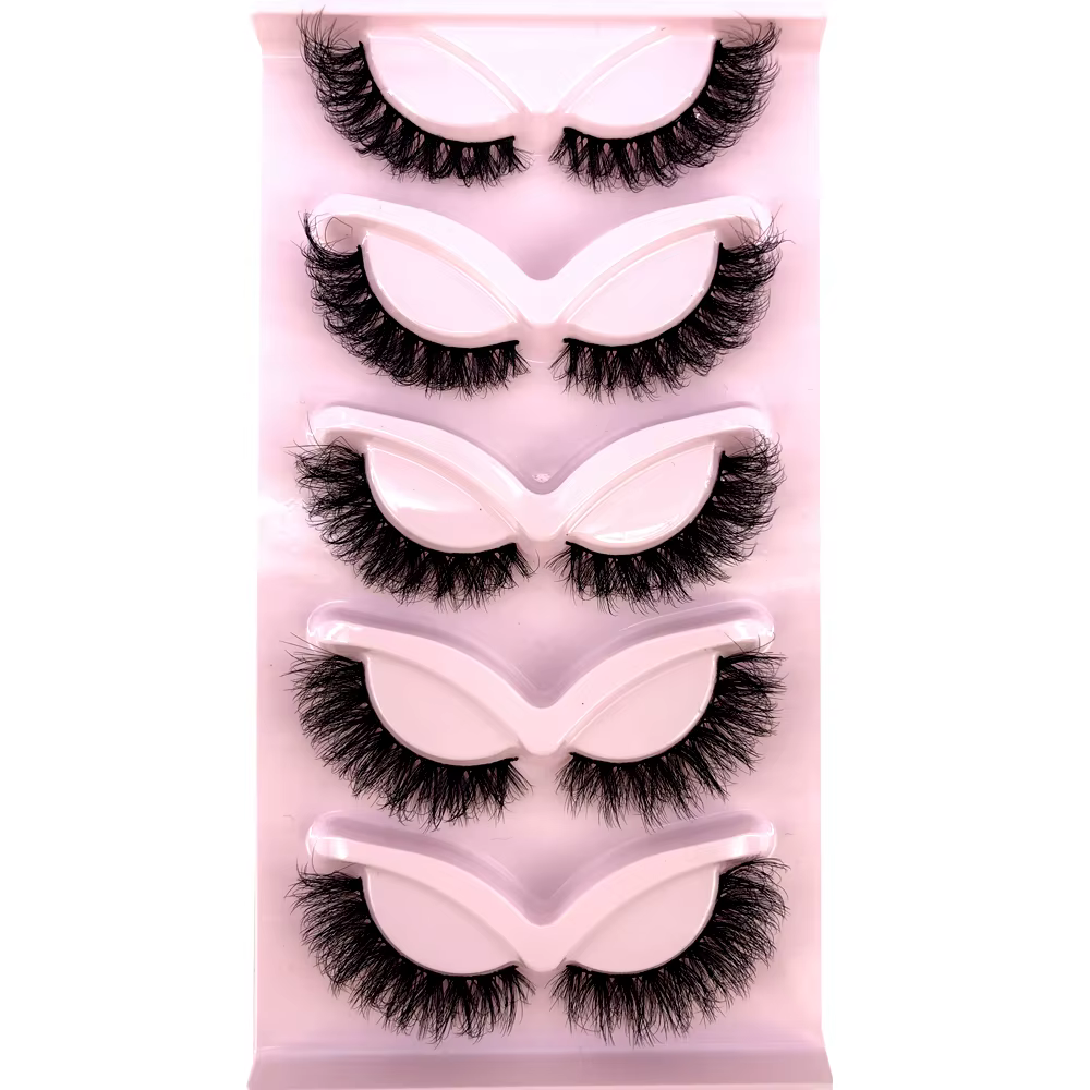 Faux cils œil de chat, extrémité vaporeuse, allongée, épais, en vison, courts et moelleux, naturels,