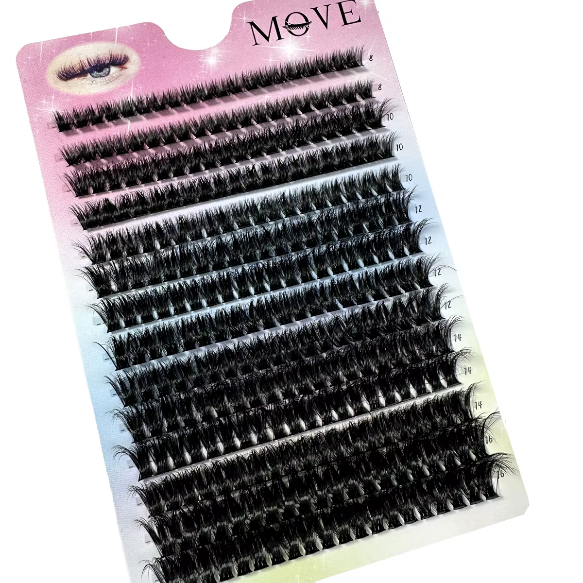 280Ps bricolage 5D grappes de cils moelleux 80D grappes de cils épais D Curl cils individuels vapore