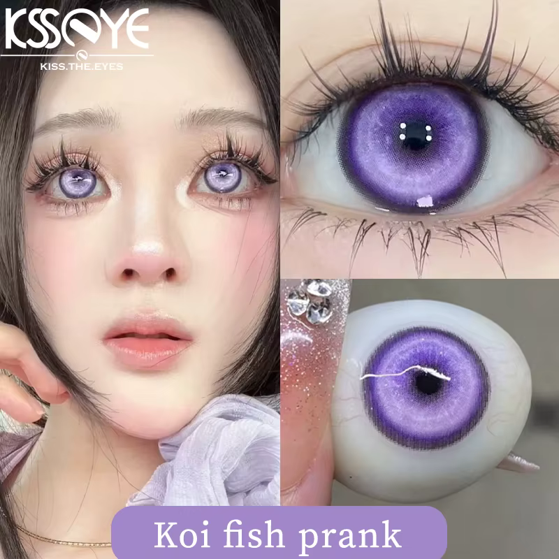 KSSEYE 1 paire de lentilles de Contact de couleur de Style Kio avec dioptrie yeux de myopie Hallowee