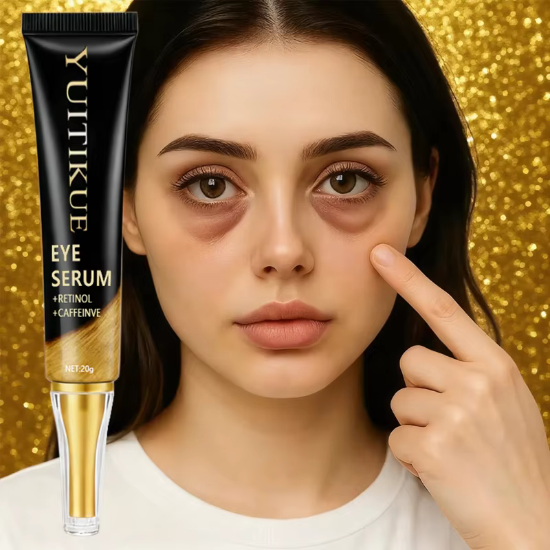 YUITIKUE Crème pour les yeux à la caféine 20 g – Raffermissant et liftant à action rapide, énergisan